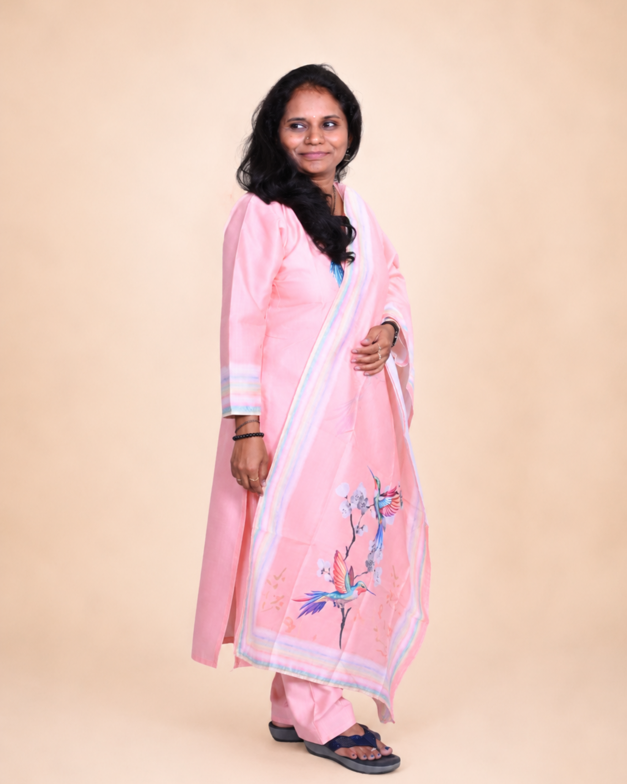 Blush Bloom Soft Cotton Printed Dress Set