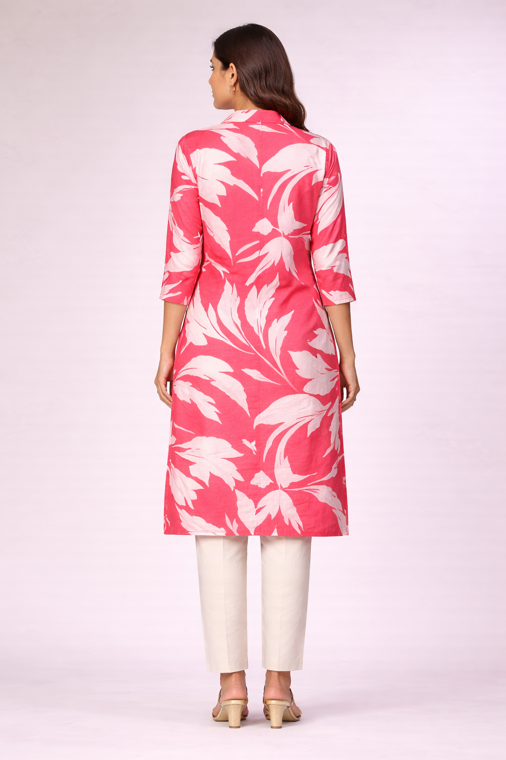 Stylish Pink Shirt Style Kurti