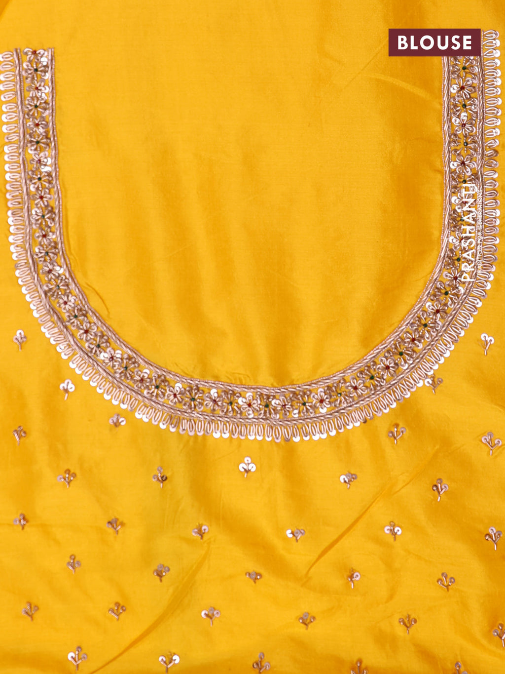 Yellow Banarasi Uppada Silk Saree with Allover Mina Weaves & Border Embroidery