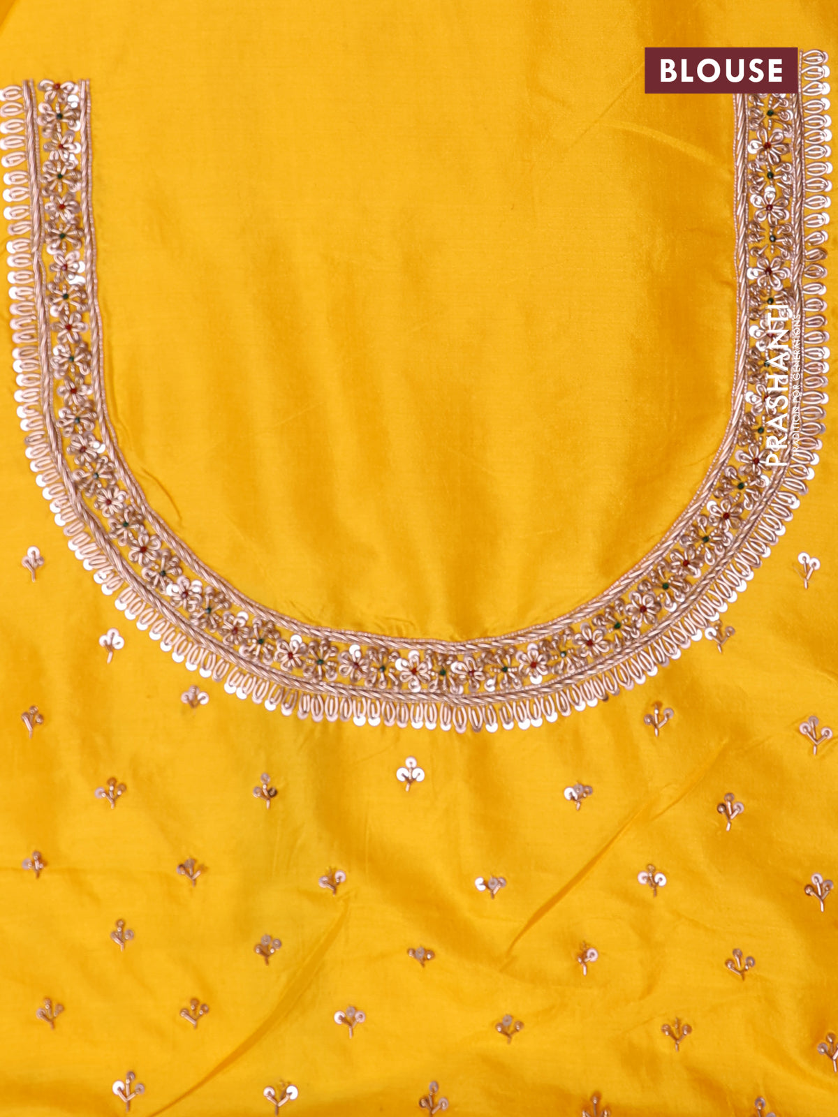 Yellow Banarasi Uppada Silk Saree with Allover Mina Weaves & Border Embroidery