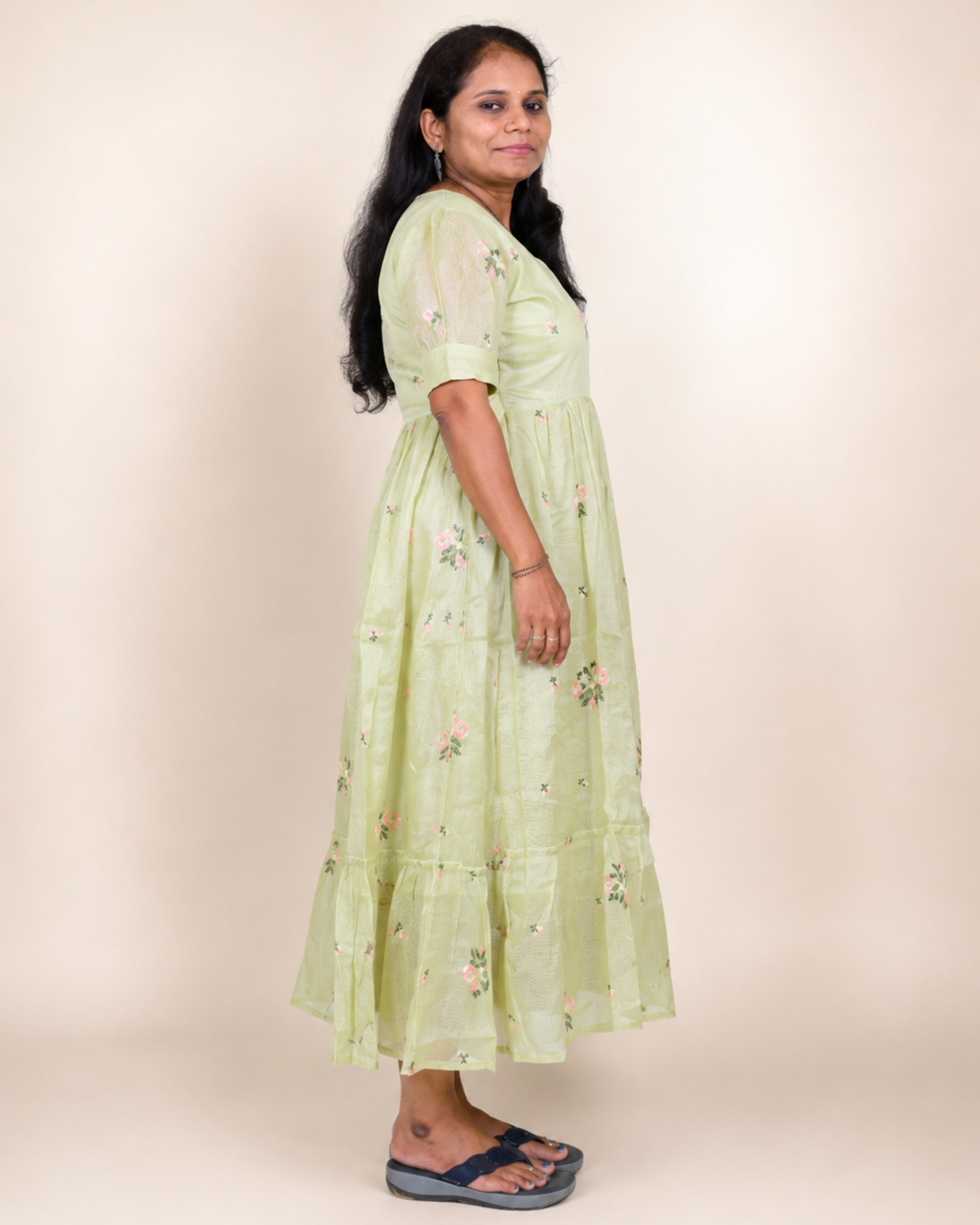 Lemon Blossom Kota Cotton Frock Dress