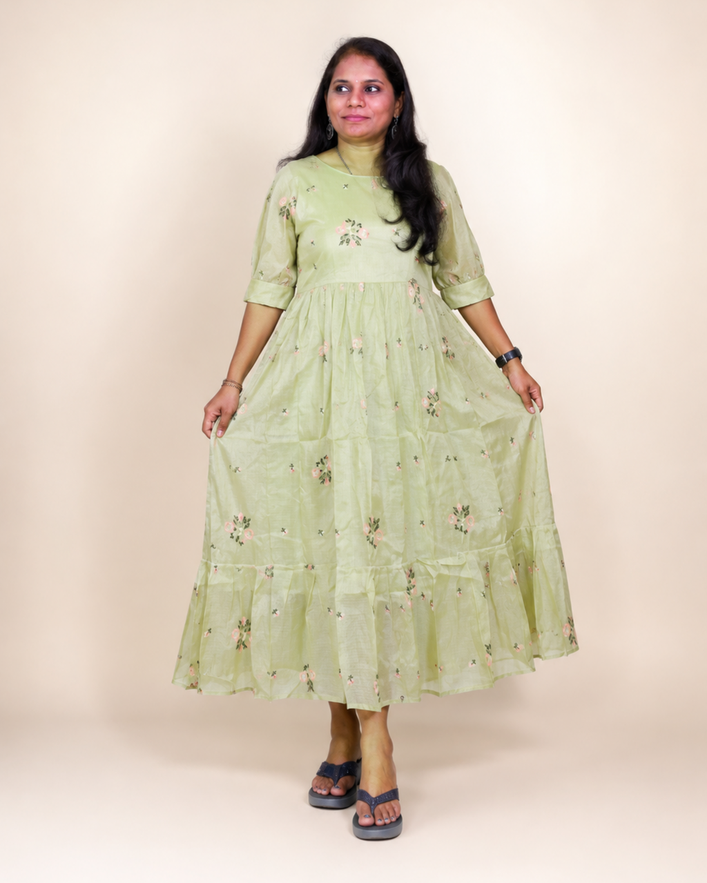 Lemon Blossom Kota Cotton Frock Dress