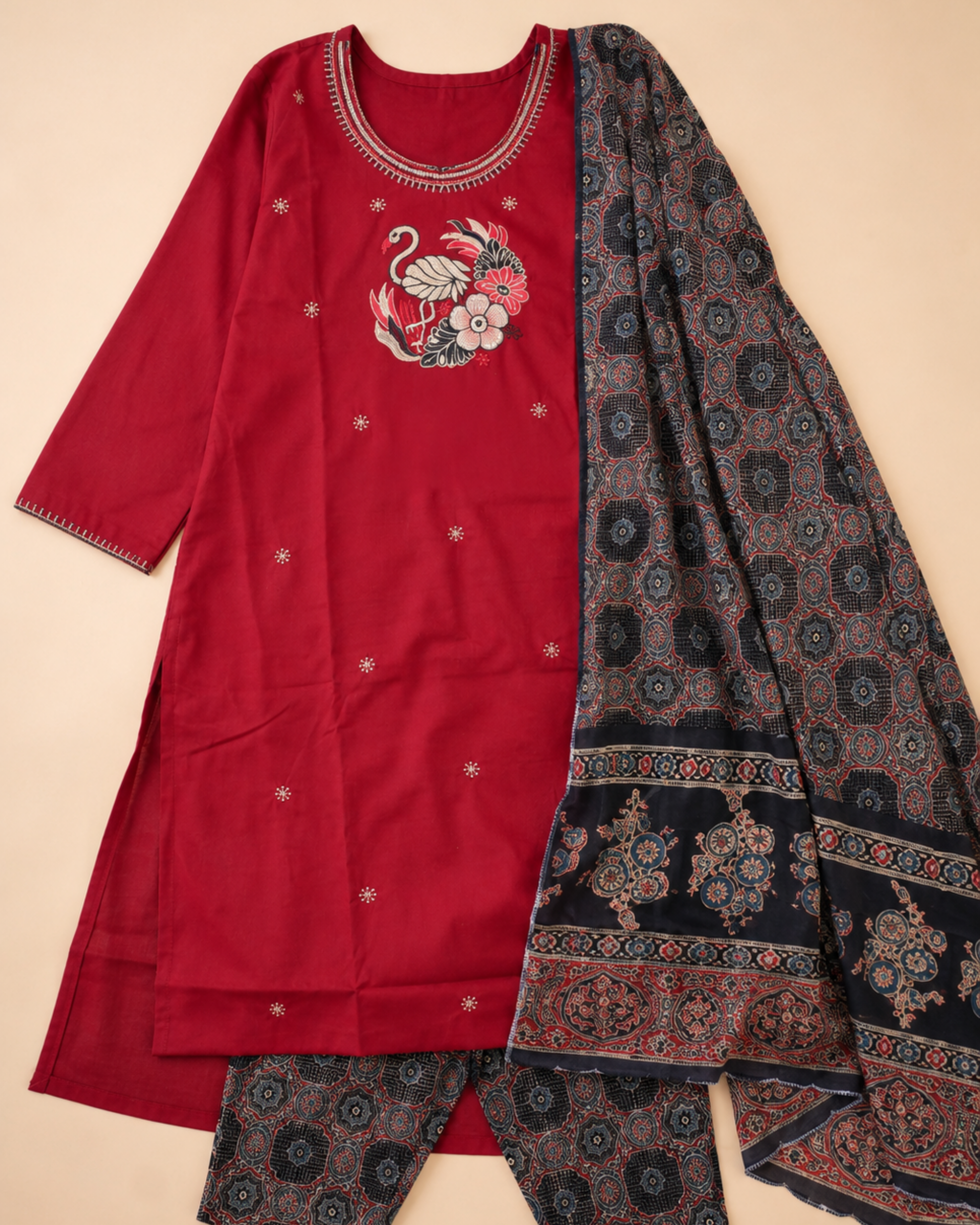 Ruby Bloom Soft Cotton Printed Dress Set