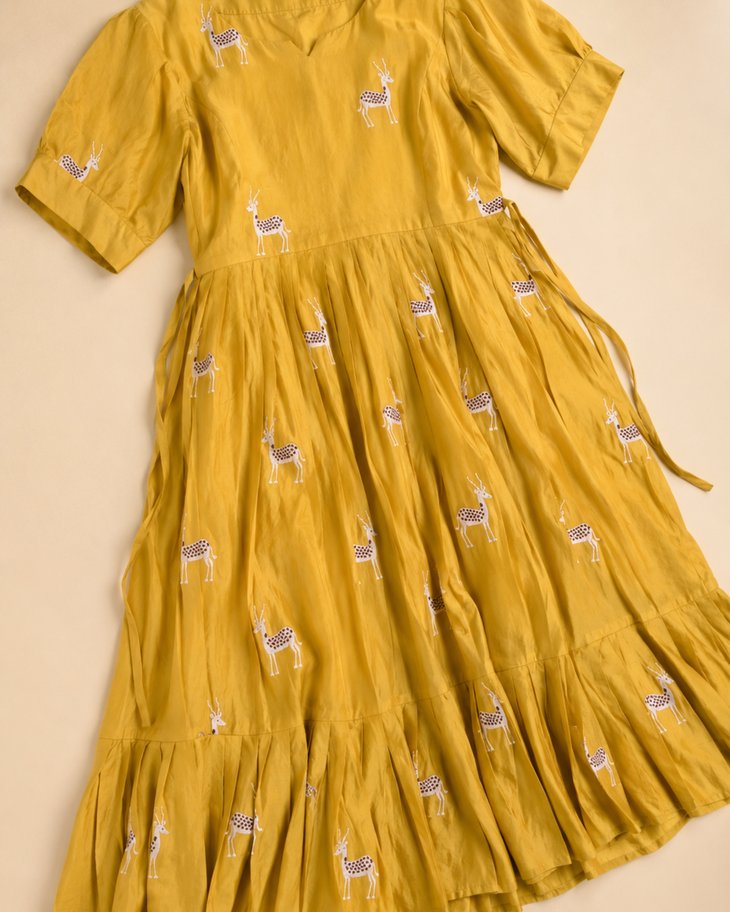 Sunlit Safari Soft chiffon Maxi Dress