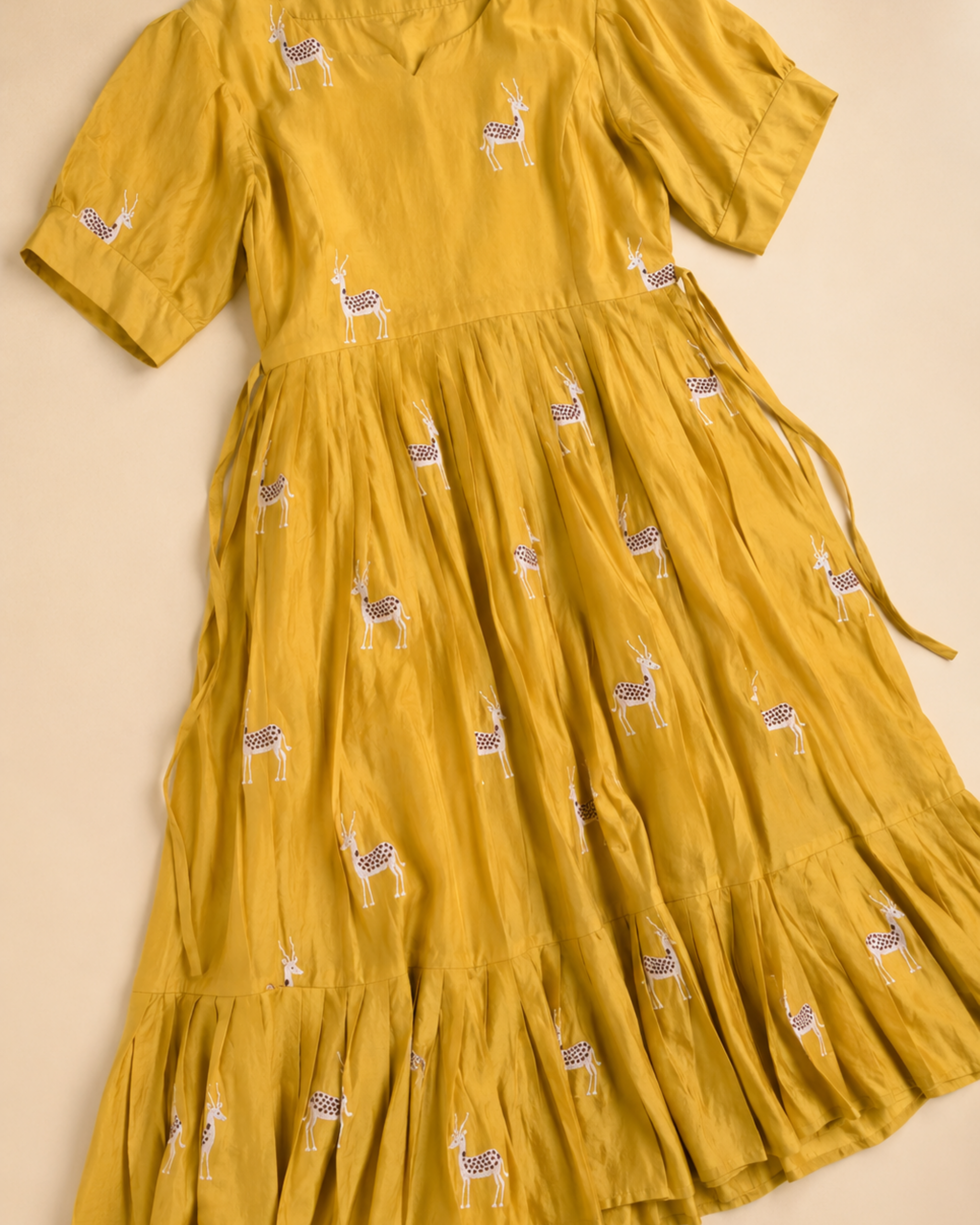 Sunlit Safari Soft chiffon Maxi Dress