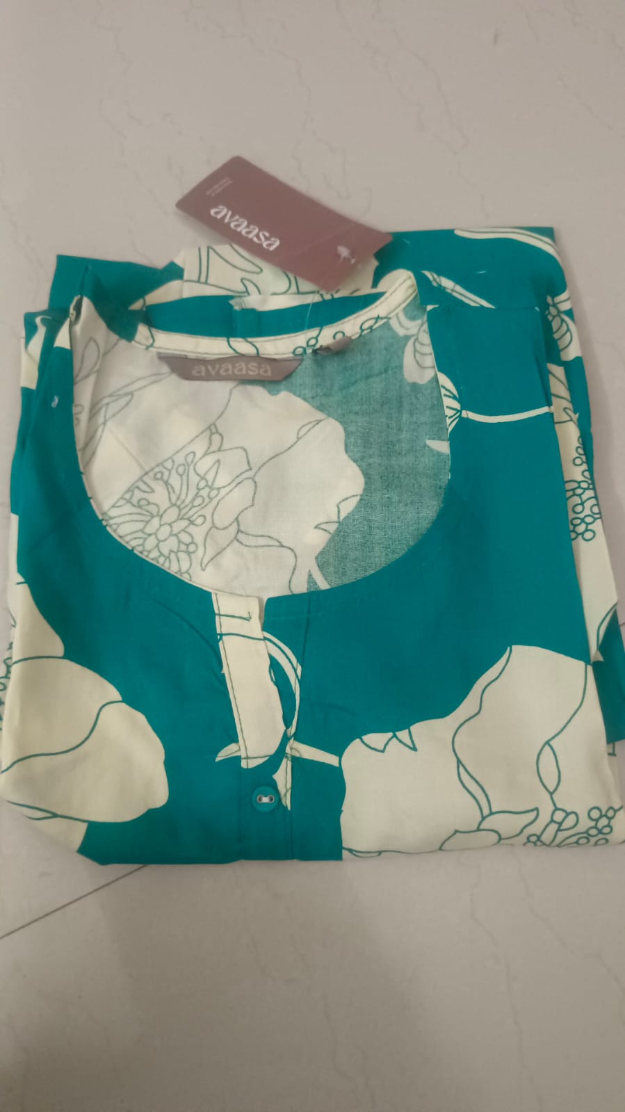 Floral Printed Shirt Style Kurti