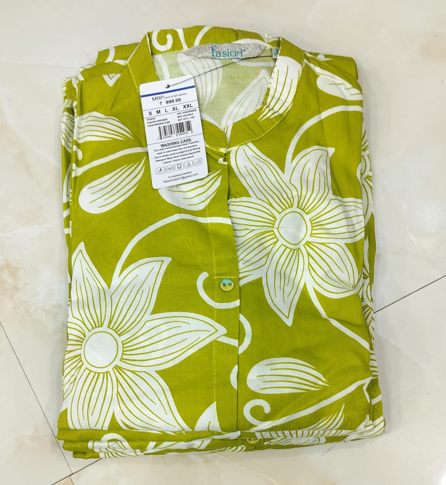 Elegant Lime Green Printed Kurti