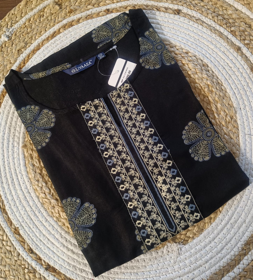 Elegant black Daily Wear Kurti